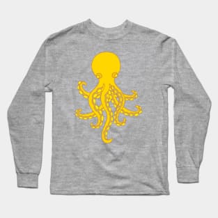 OCTOPUS GARDEN Yellow Undersea Ocean Creature Tentacles - UnBlink Studio by Jackie Tahara Long Sleeve T-Shirt